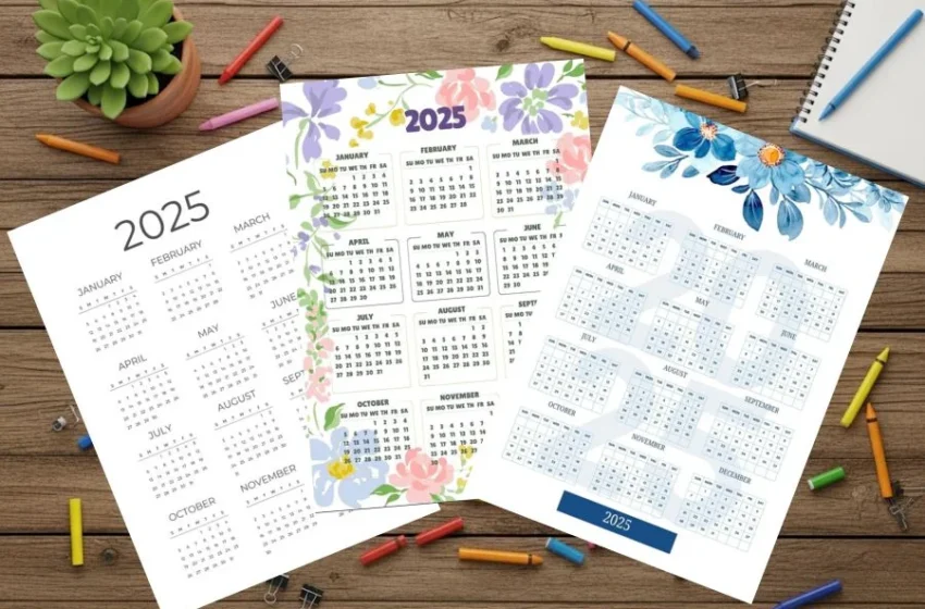 Free Calendar 2025 Printables