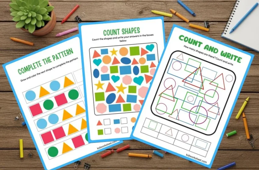  Free Printable Count the Shape Activities