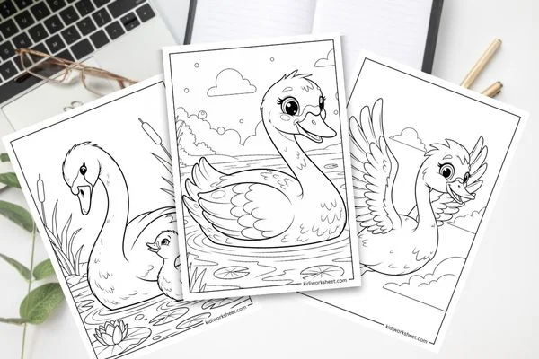  Swan Coloring Pages
