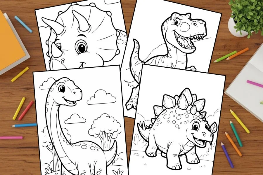DinosaurColoring Pages