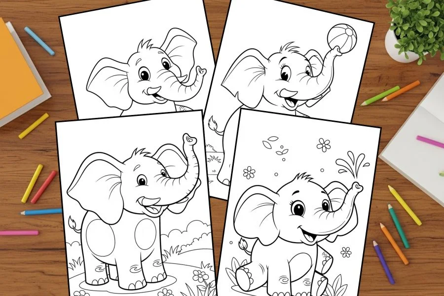 Elephant Coloring Pages