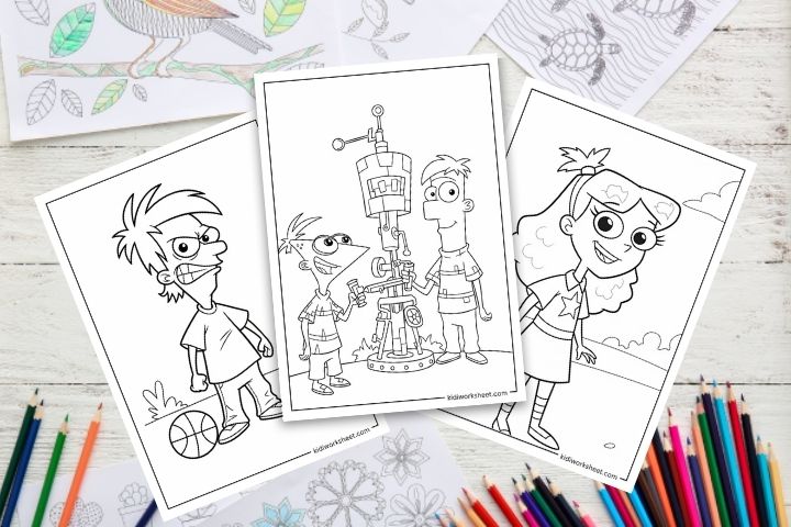  Phineas and Ferb Coloring Pages