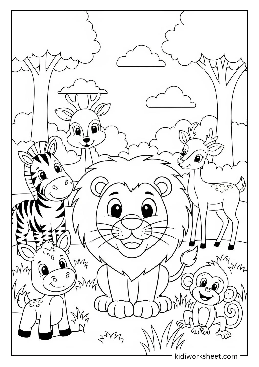 Safari animals gathering