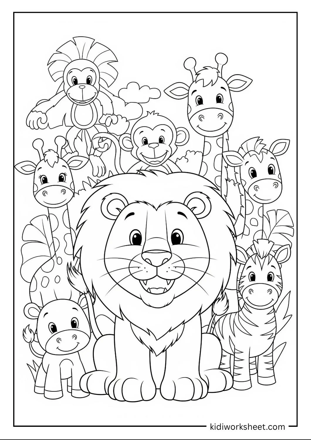 Happy jungle animals