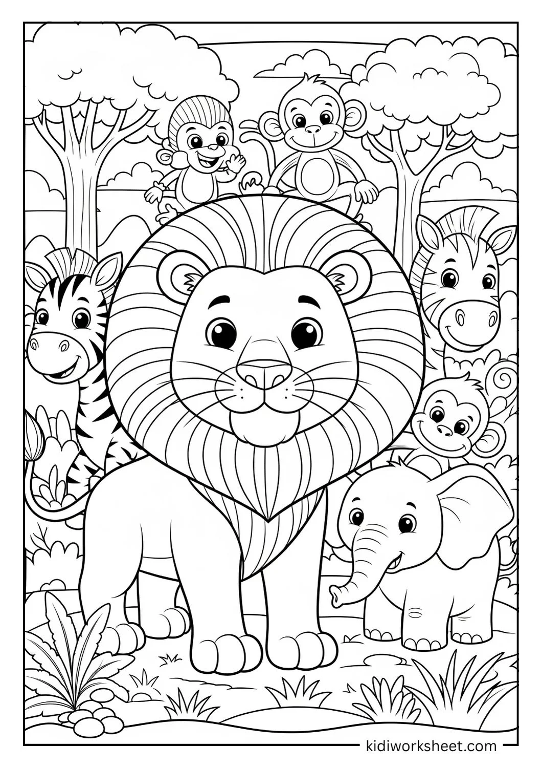 Lion and wild animals
