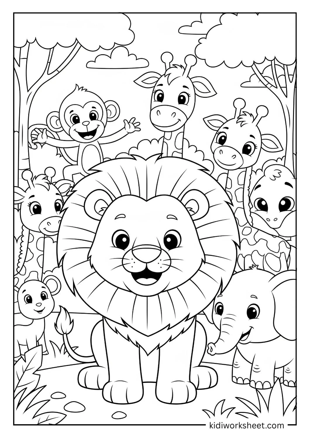 Safari animals smiling