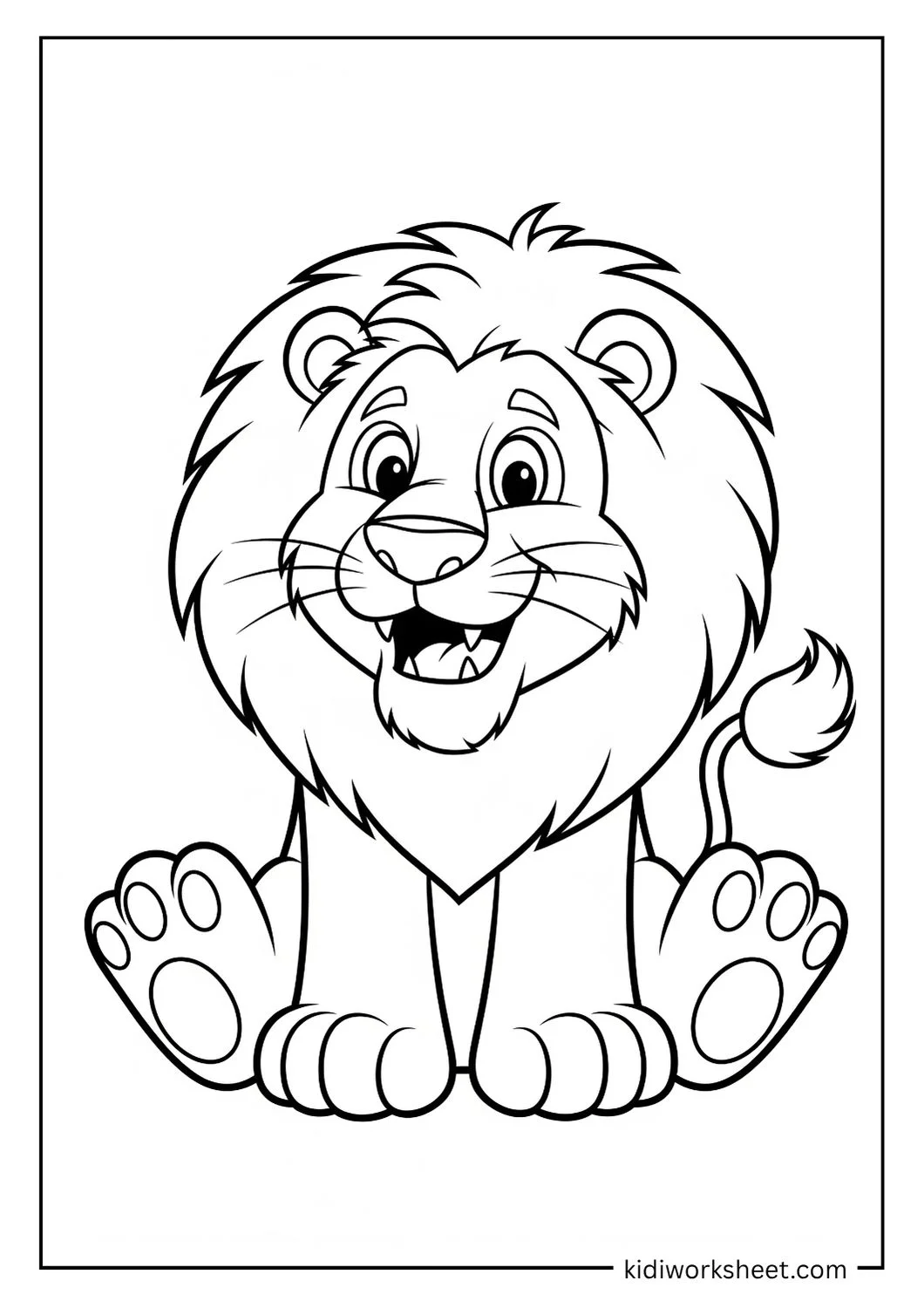 Happy lion portrait