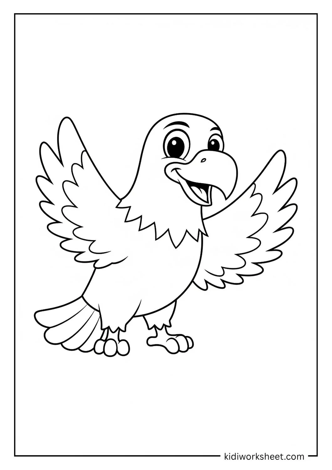 Eagle outline for coloring