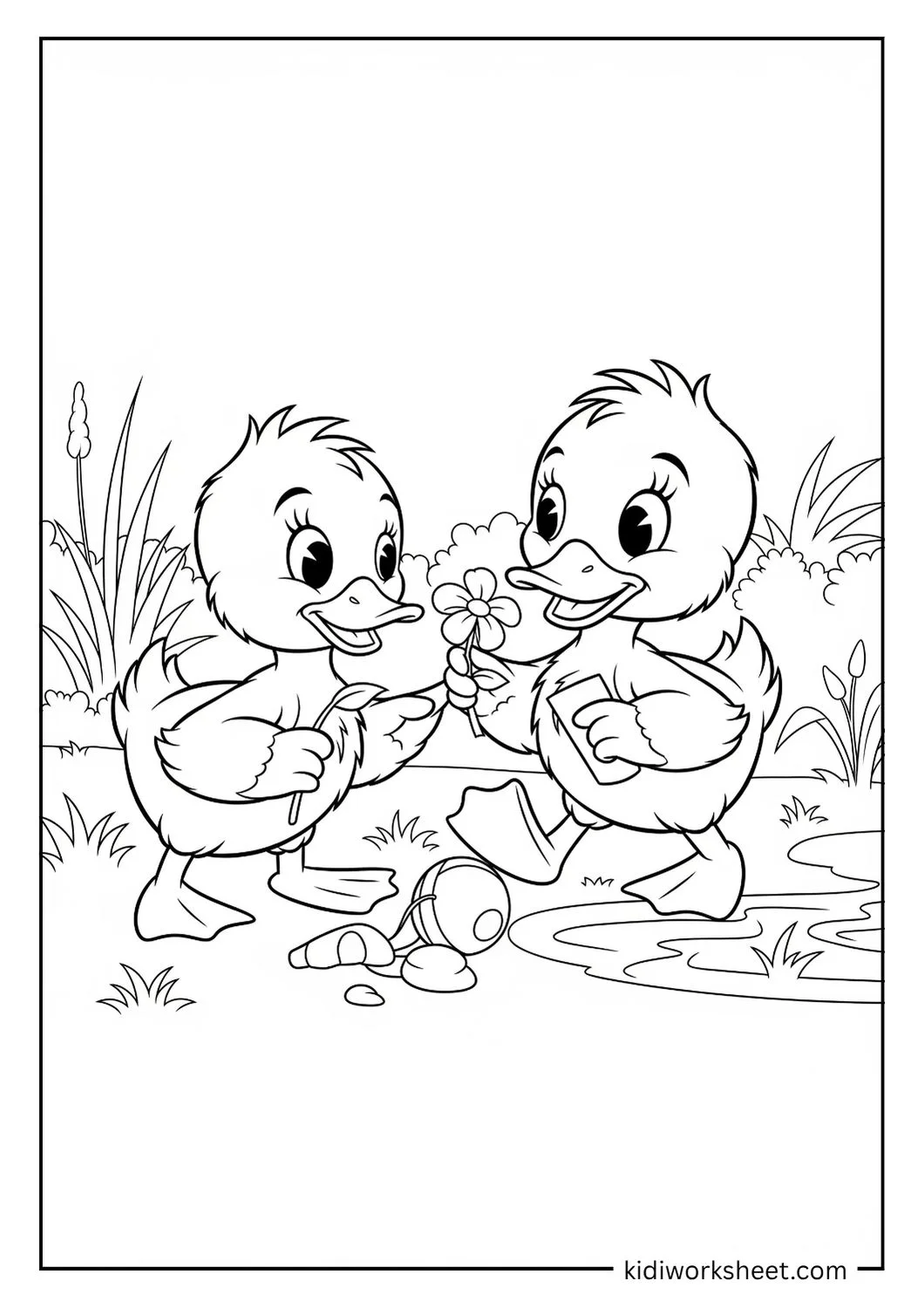 Duck outline for coloring