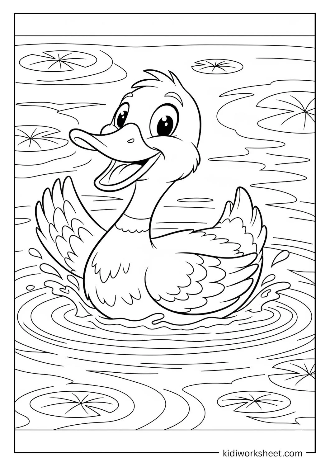 Duck swimming in water