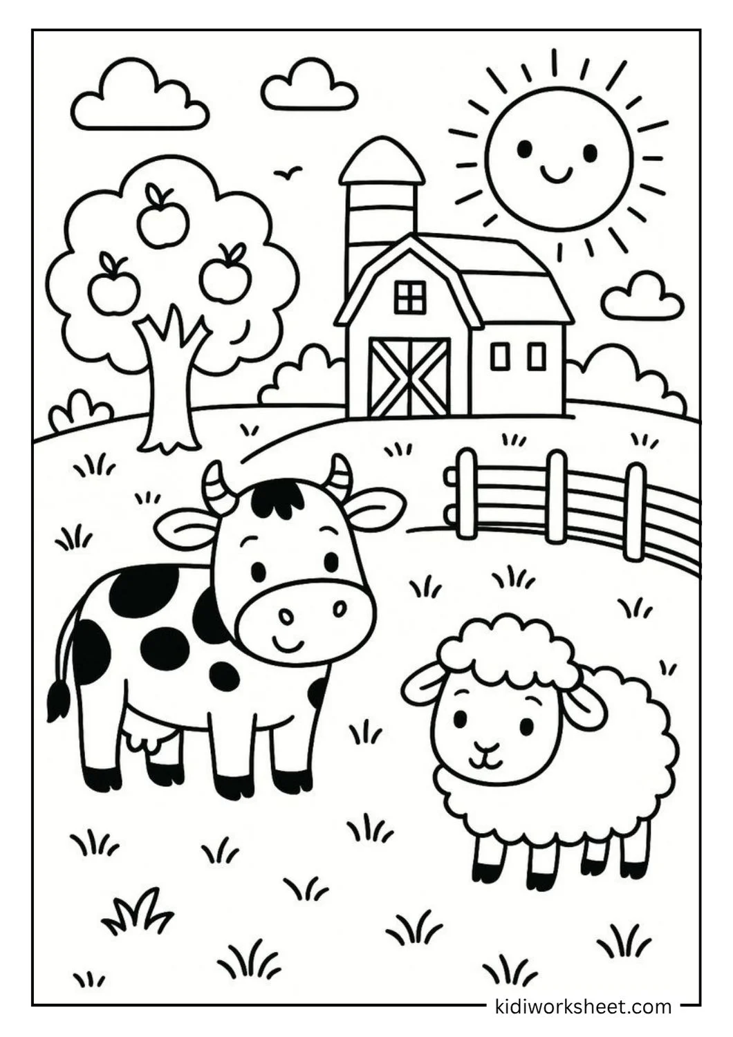 Farm animals coloring