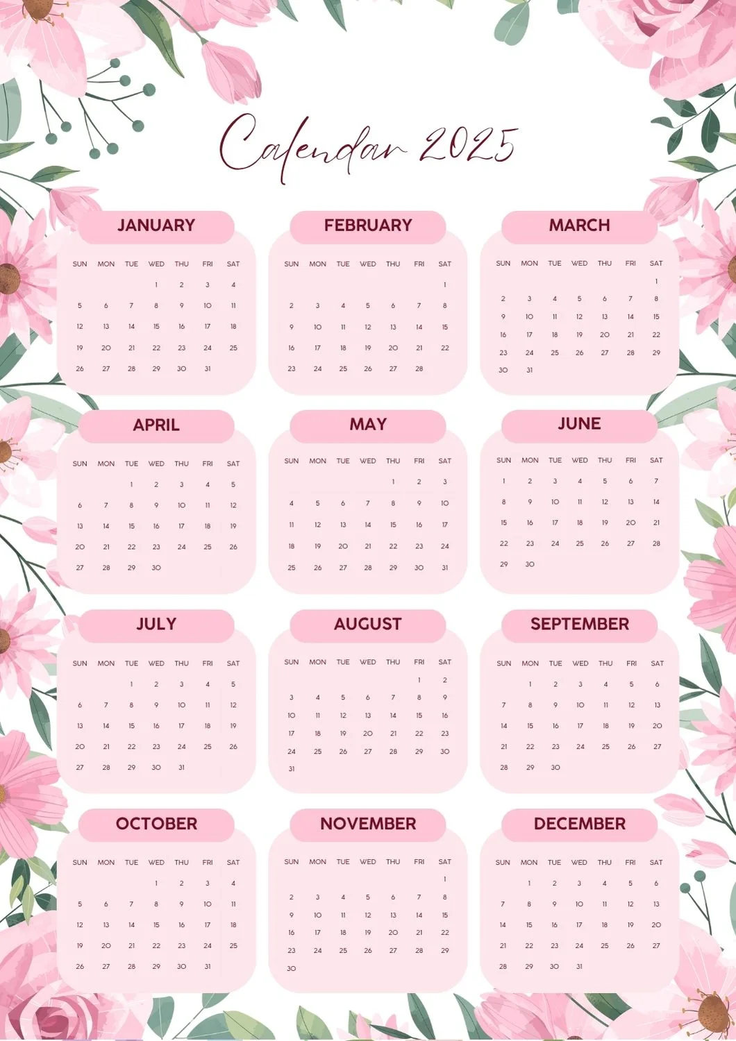 Calendar 2025 v19