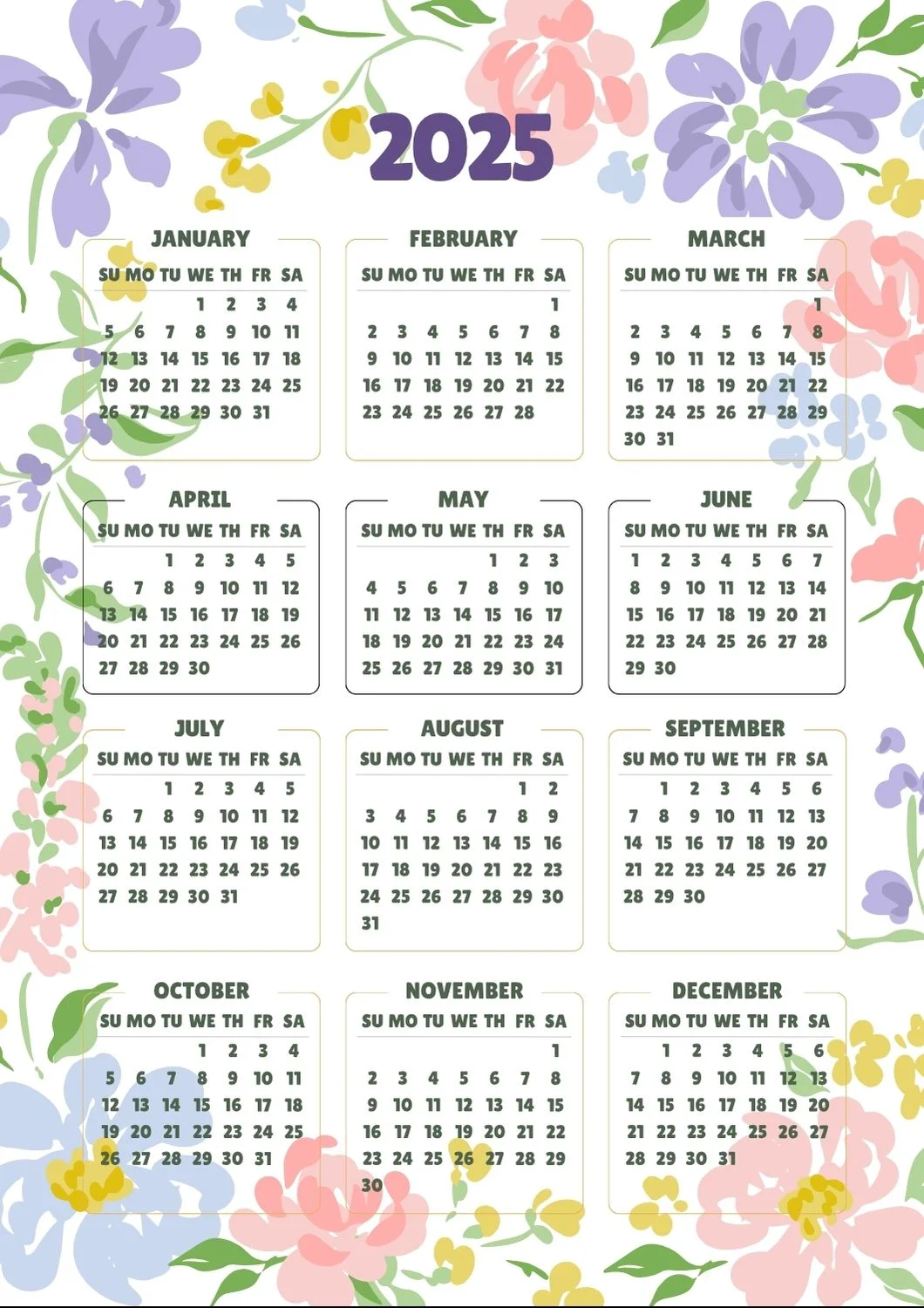 Calendar 2025 v20