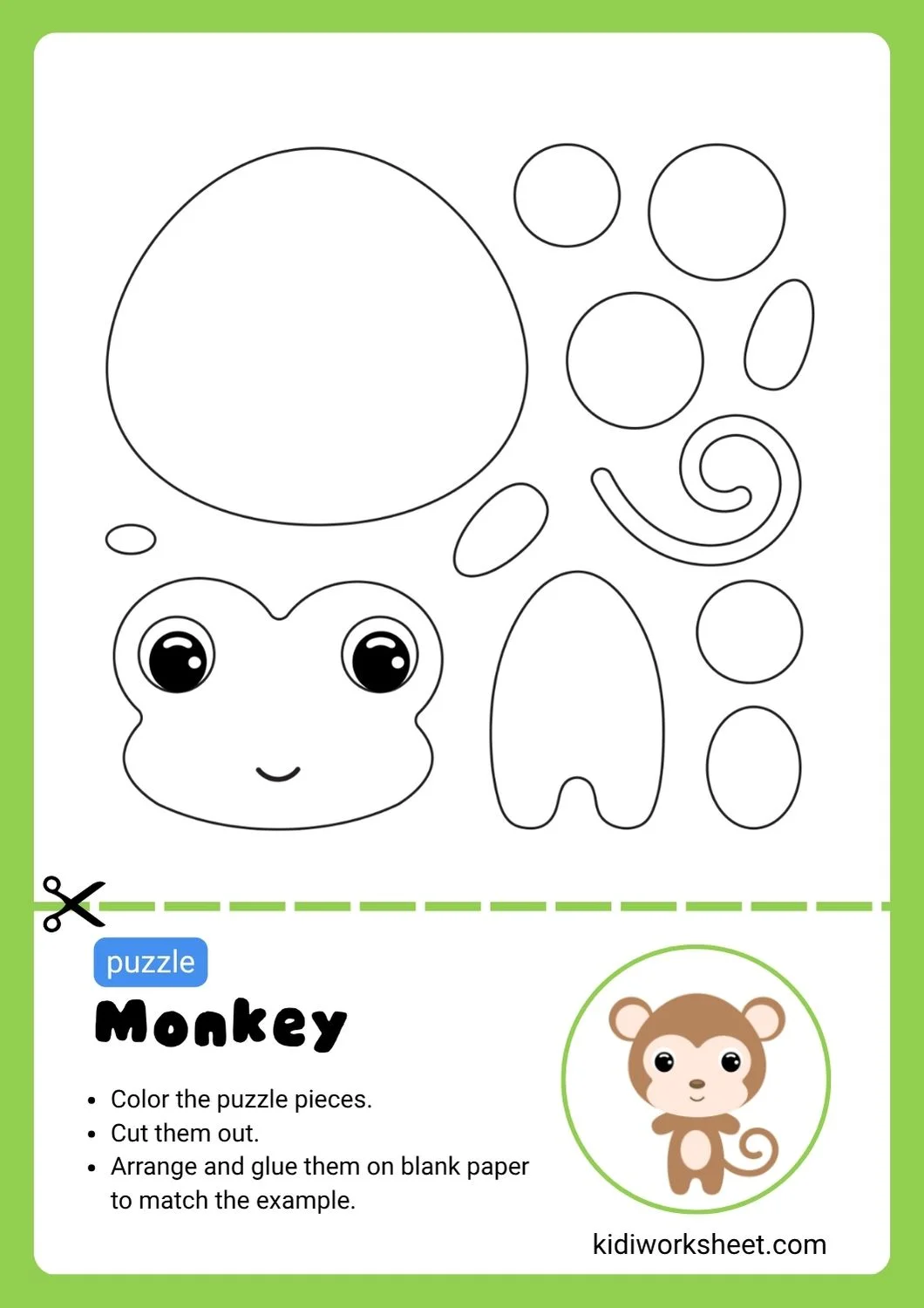 Cut and Glue Monkey