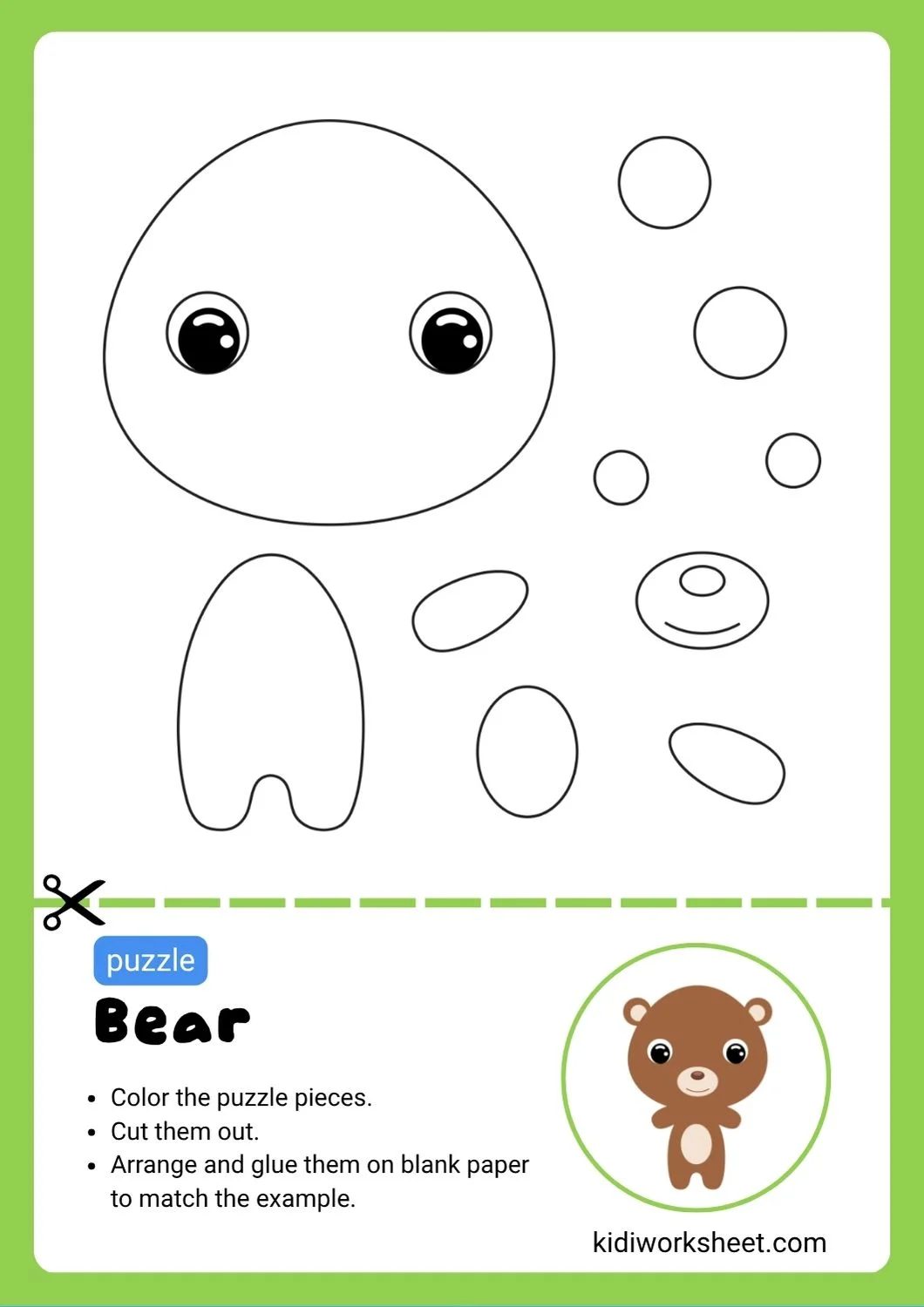 Cut and Glue Bear