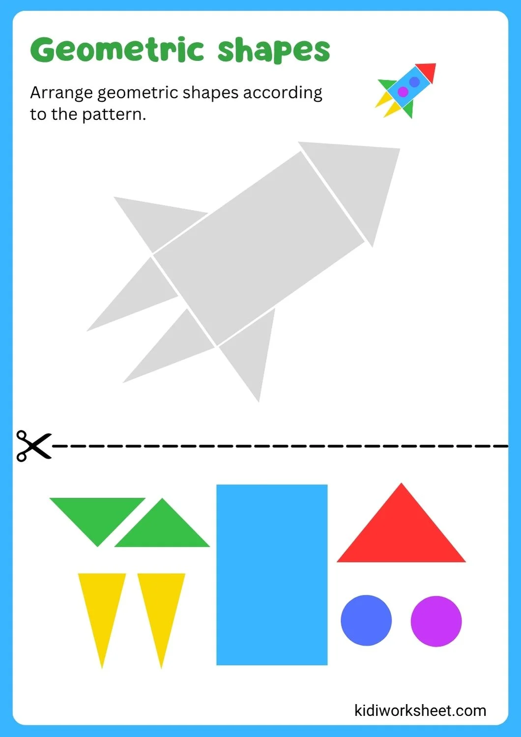 Geometric shapes rocket