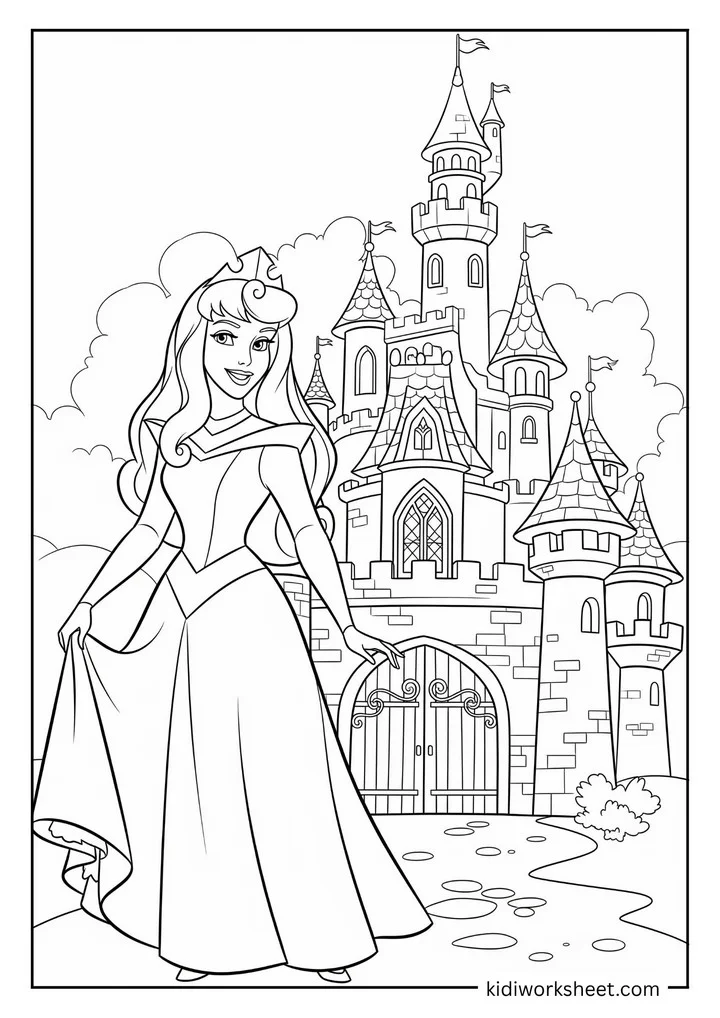 Princess Aurora at castle