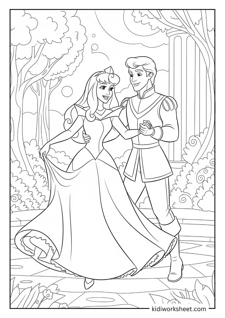 Aurora and Prince dancing