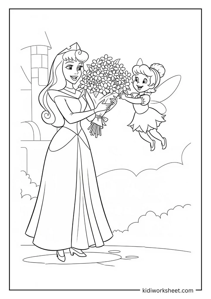 Aurora receives flowers