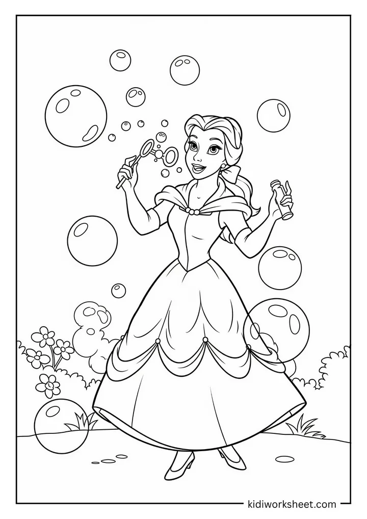 Belle blowing bubbles