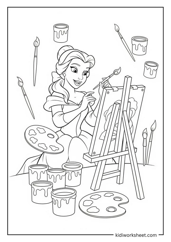 Belle painting on canvas