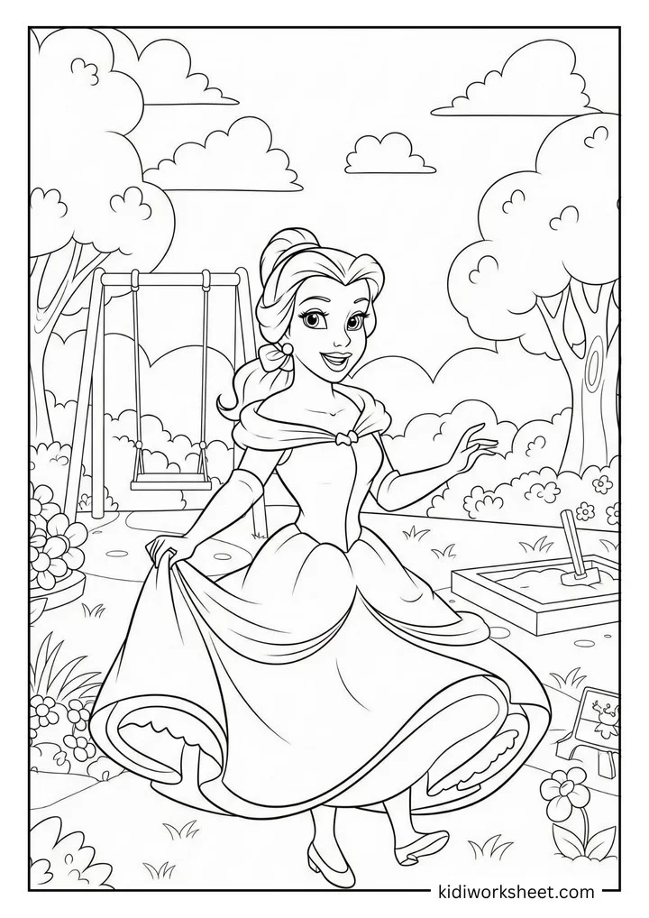 Belle in park playground
