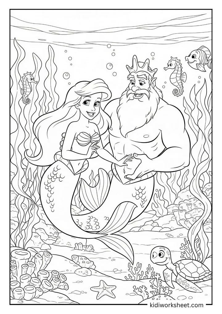 Ariel and King Triton