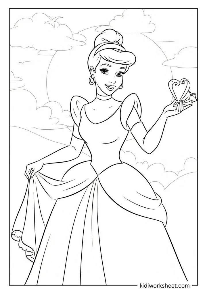 Cinderella with glass slipper