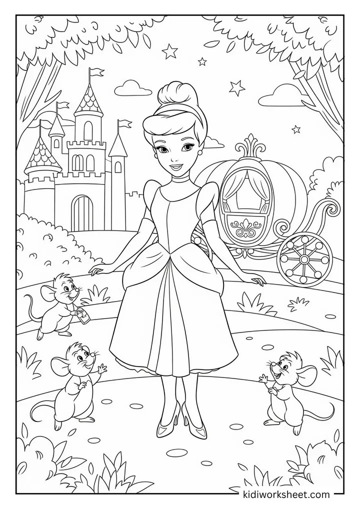 Cinderella, mice, and carriage