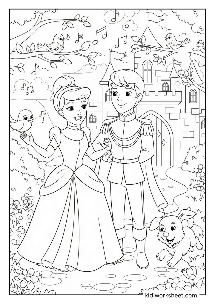 Cinderella and Prince dancing