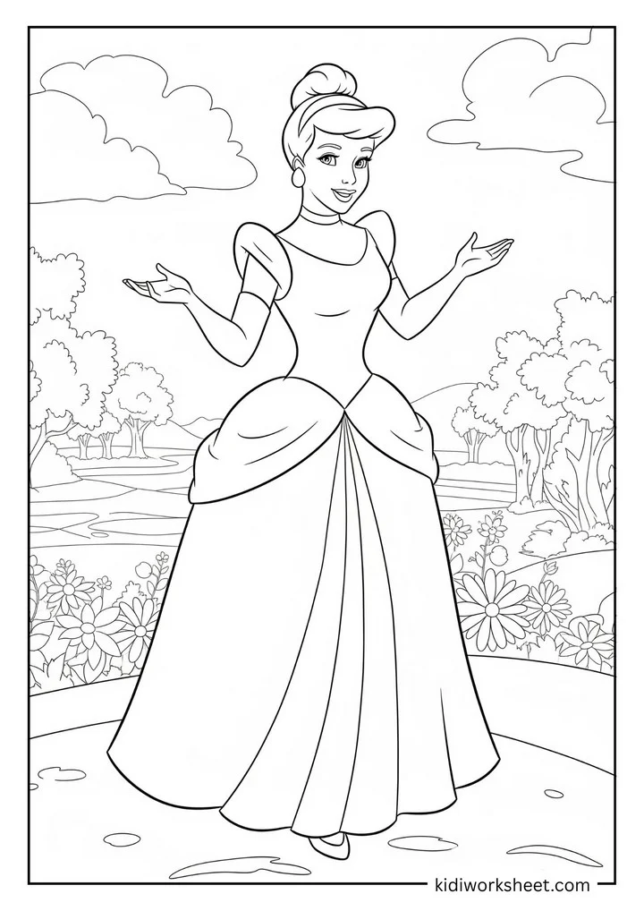 Cinderella in garden