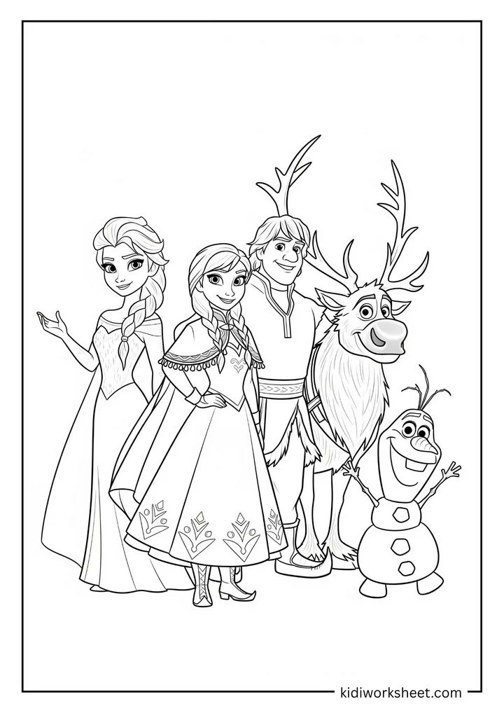 Frozen characters together