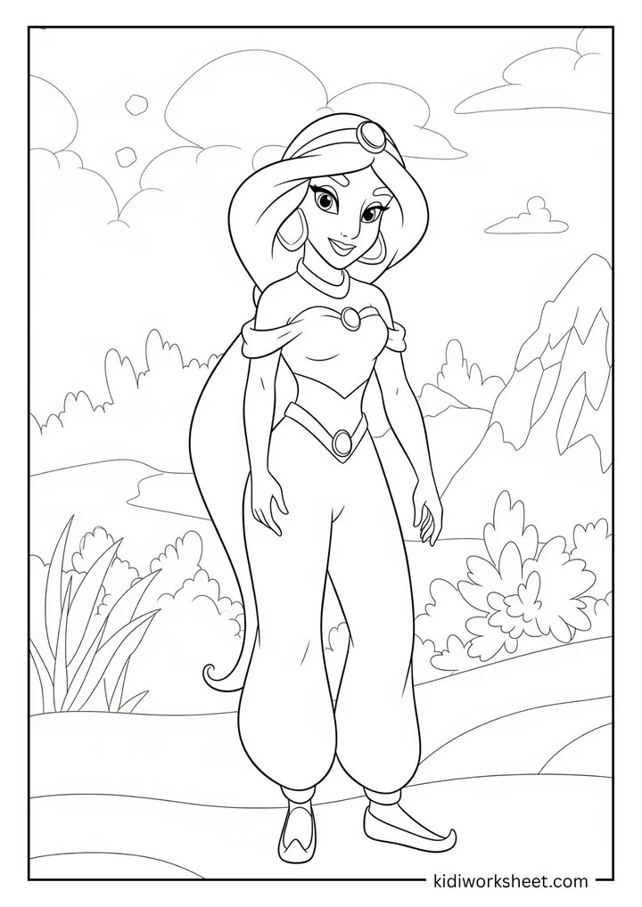 Jasmine posing outdoors
