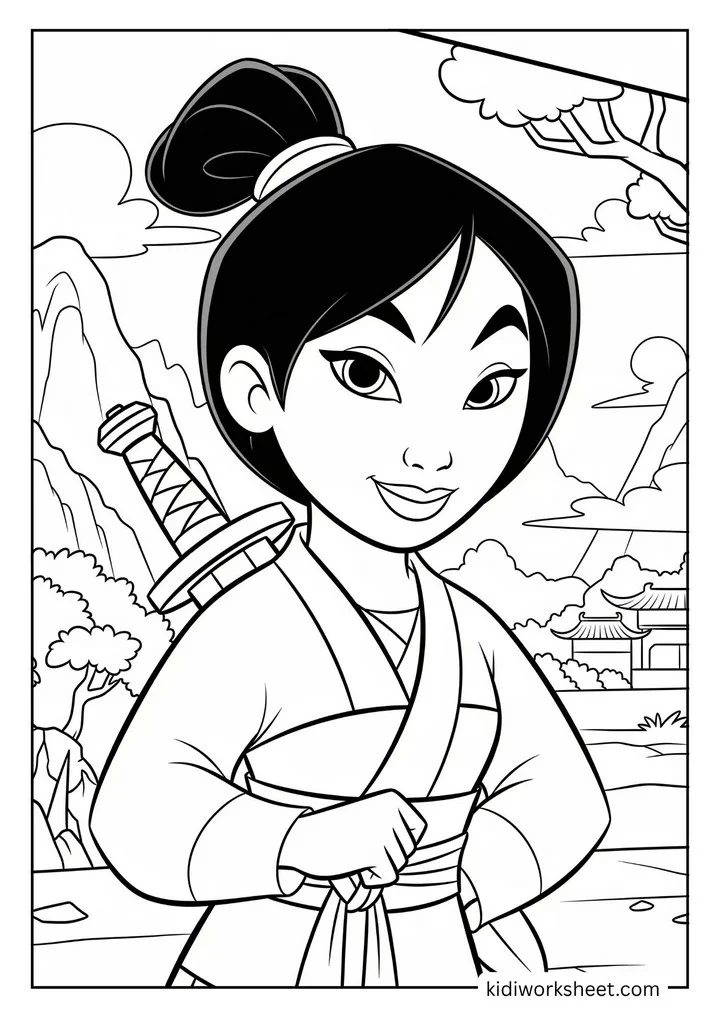 Mulan in traditional attire