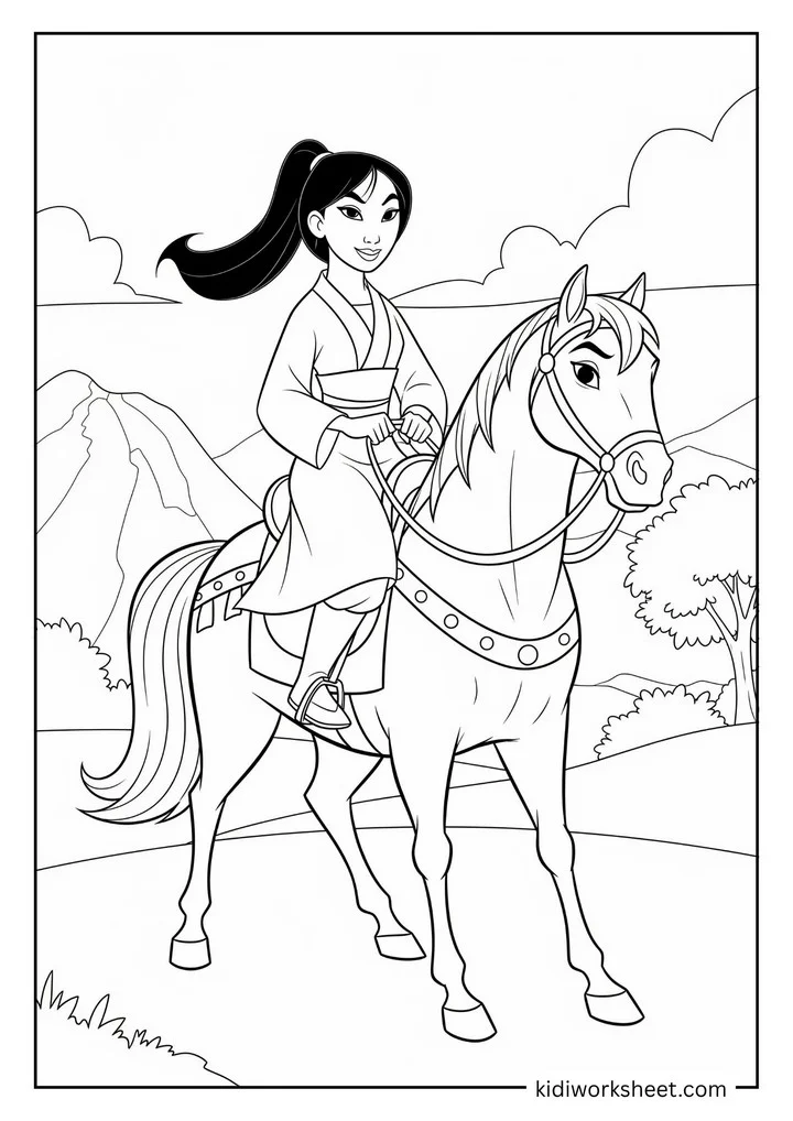 Mulan riding horse