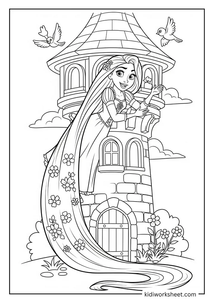 Rapunzel in tower