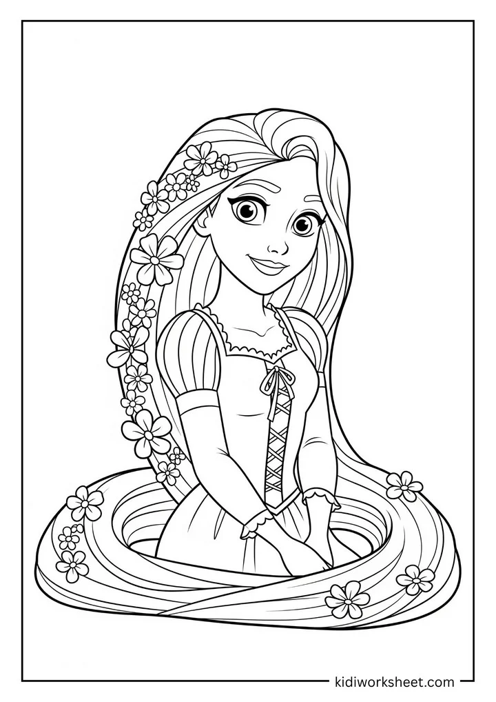 Rapunzel with long hair
