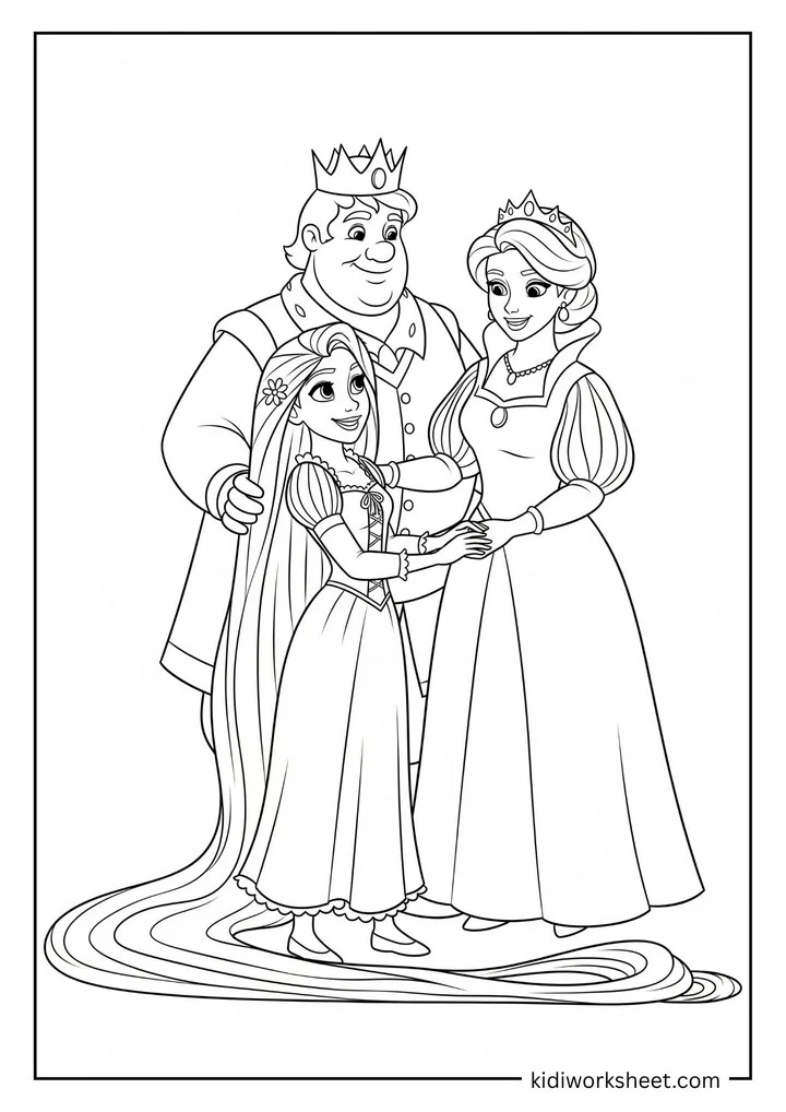Rapunzel and parents reunited