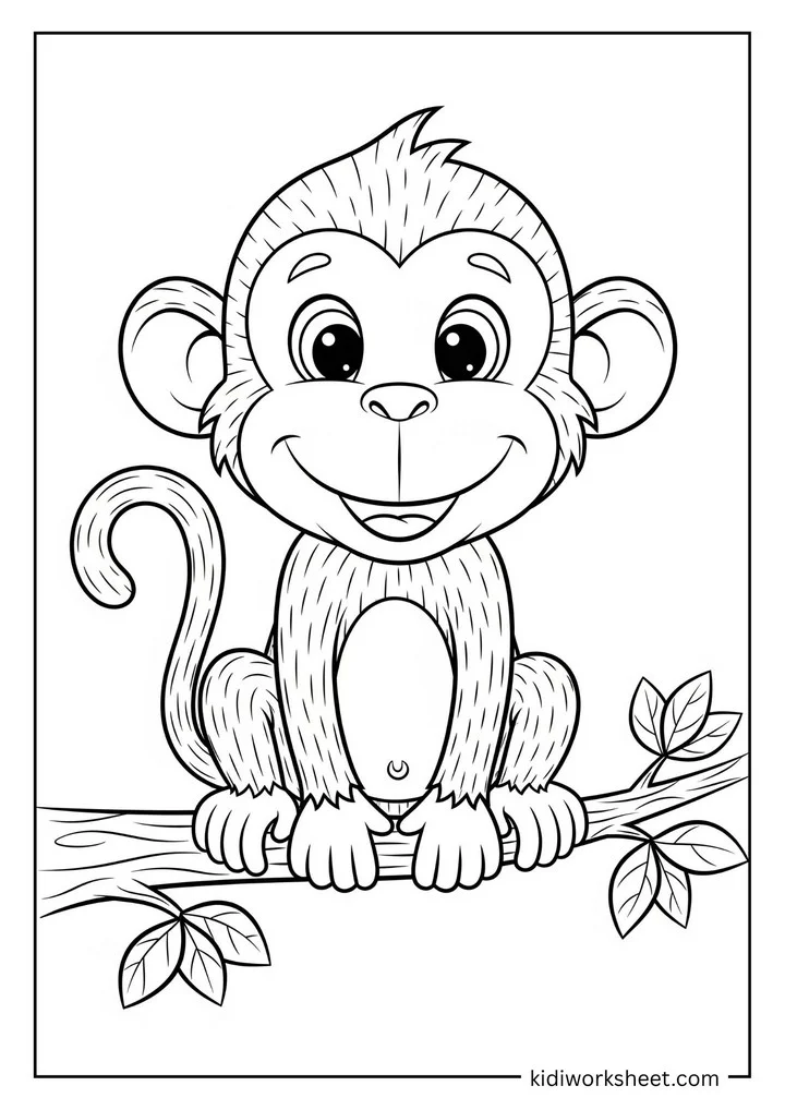 Monkey on tree branch