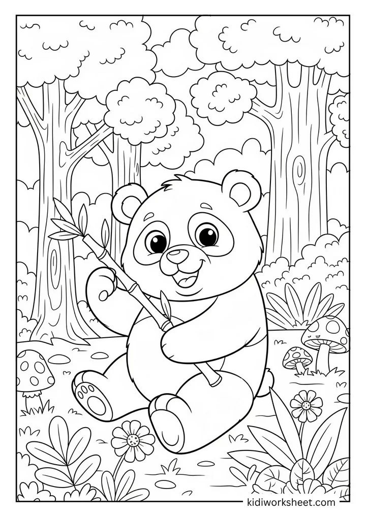 Panda eating bamboo