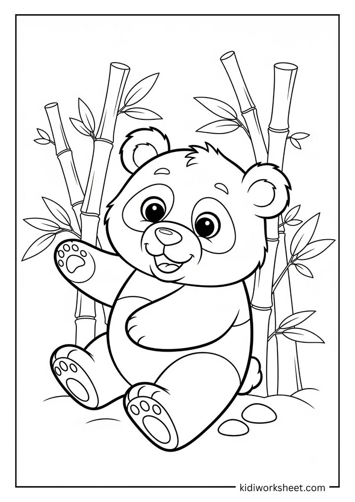 Panda waving paw