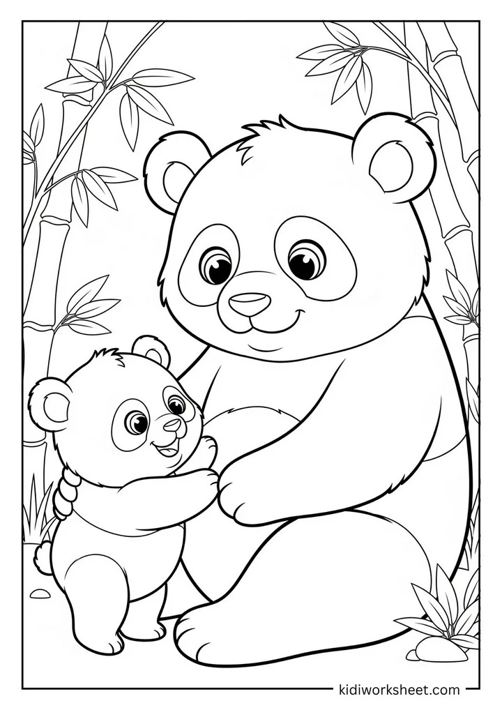 Mother and baby panda