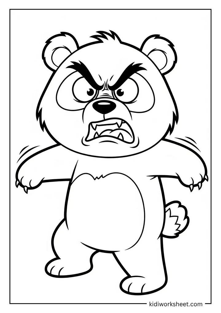 Angry panda expression