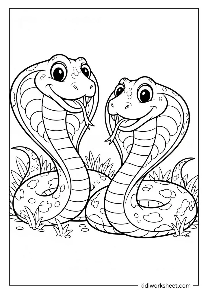 Two smiling cobras