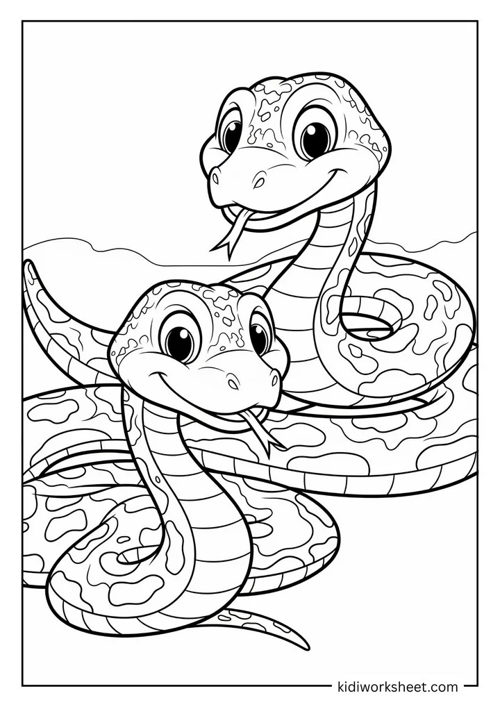 Two happy snakes
