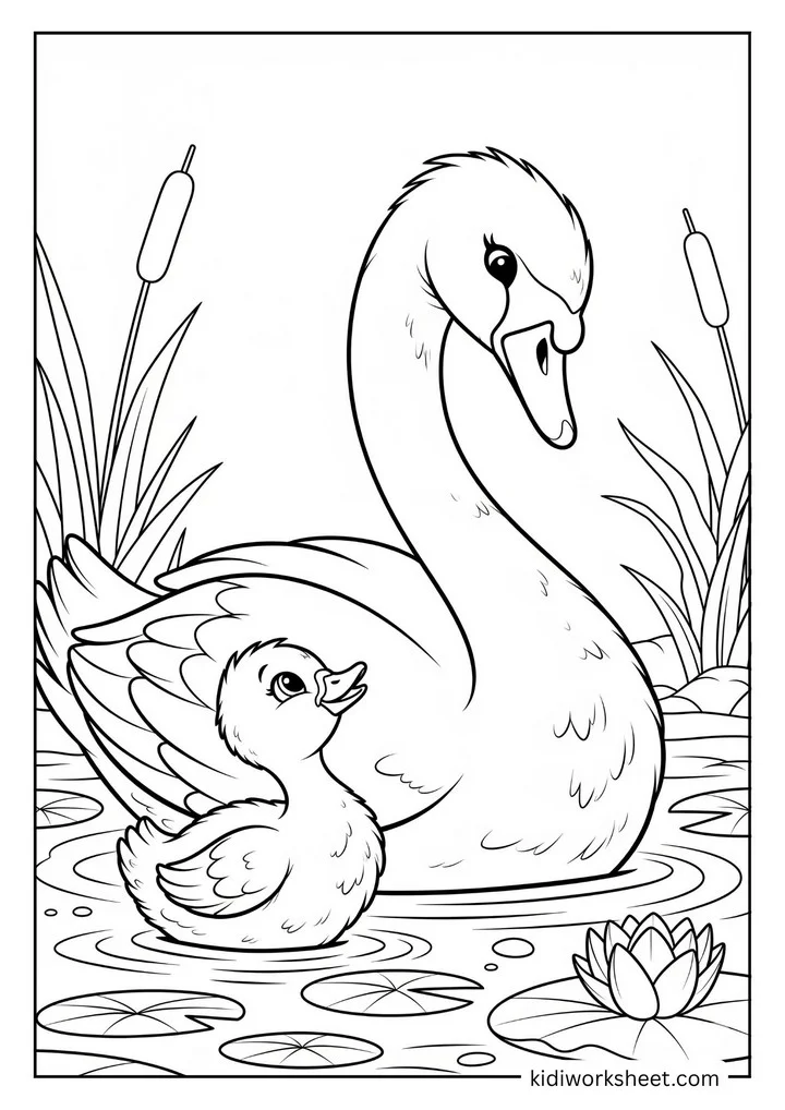 Swan and cygnet