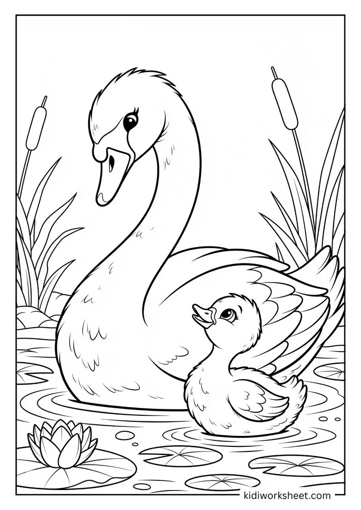 Swan and cygnet