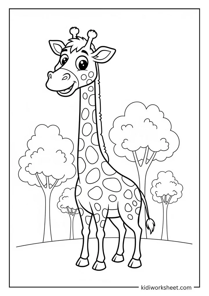 Giraffe in forest