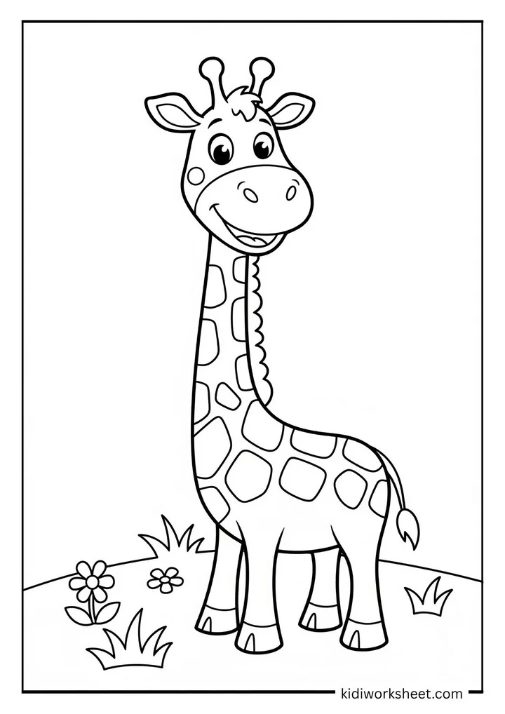 Giraffe standing outdoors