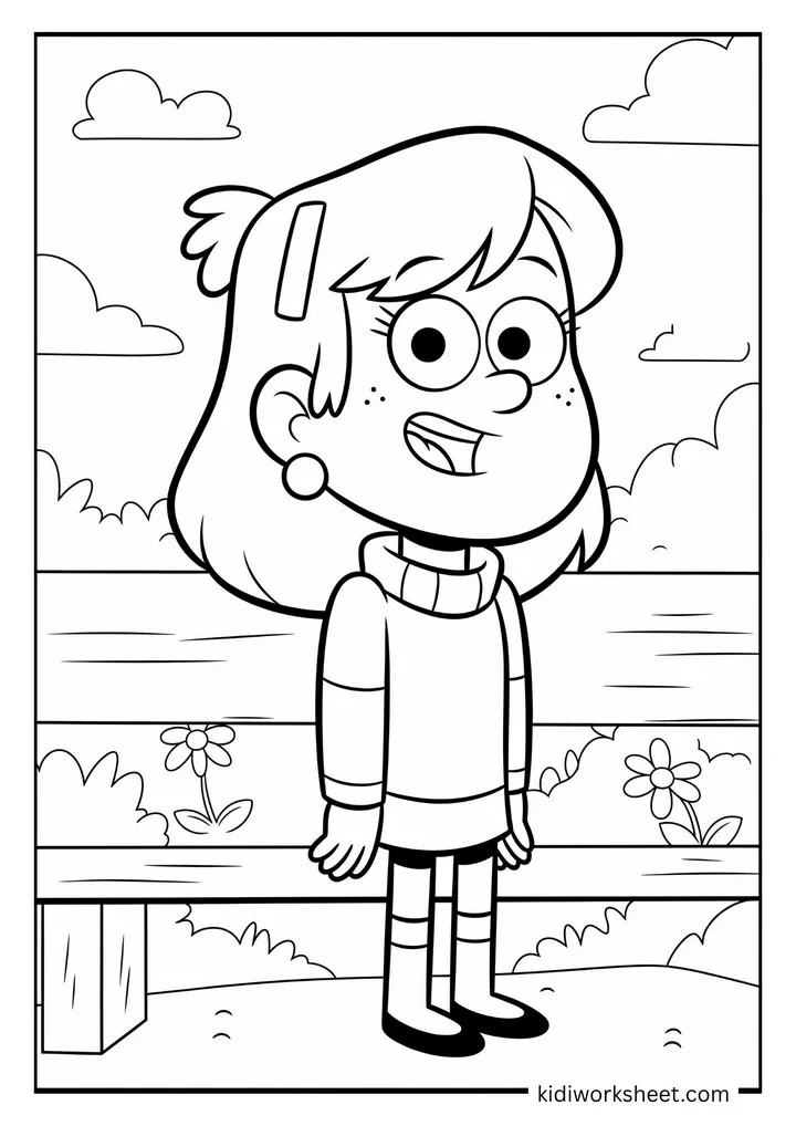 A girl from Gravity Falls smiling